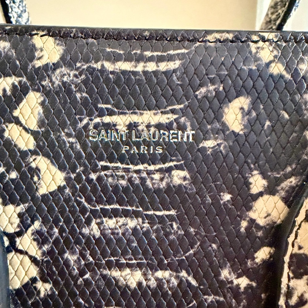 Rare Saint Laurent python embossed sac de jour in… - image 2